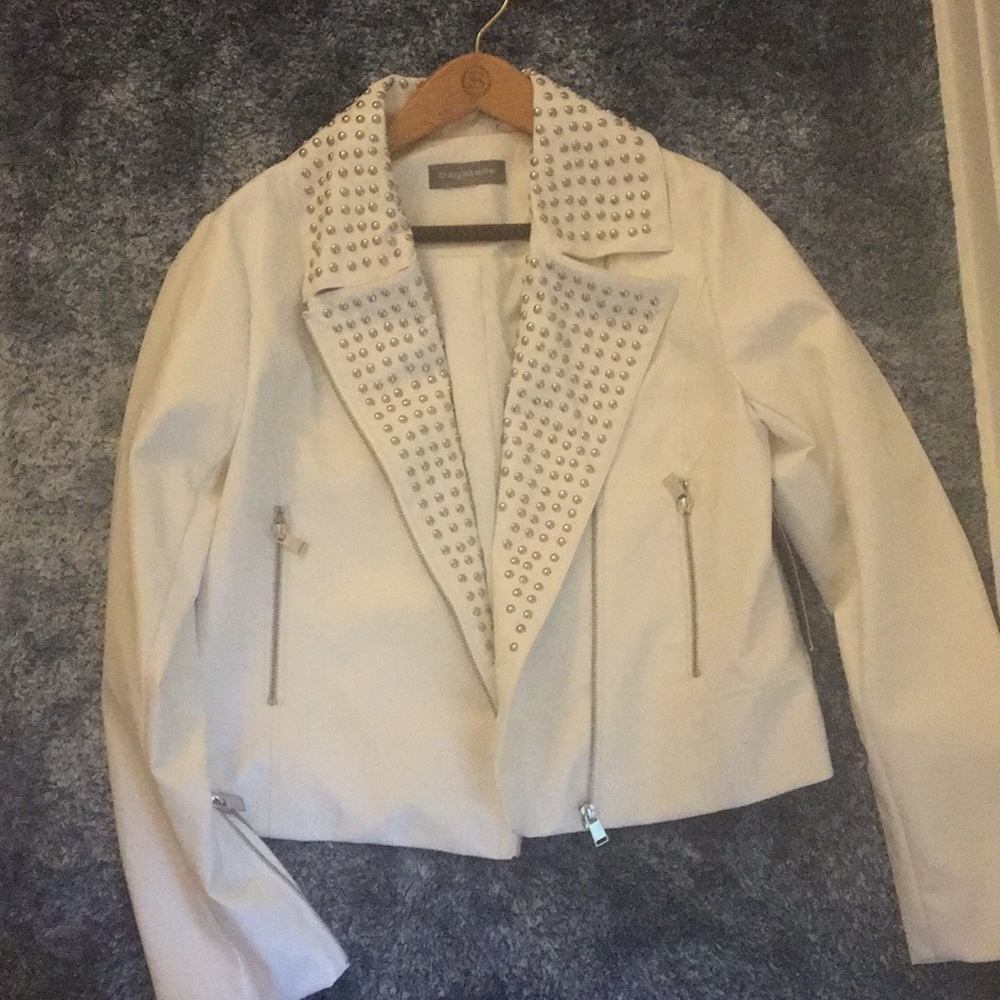 Bagatelle white faux leather jacket
